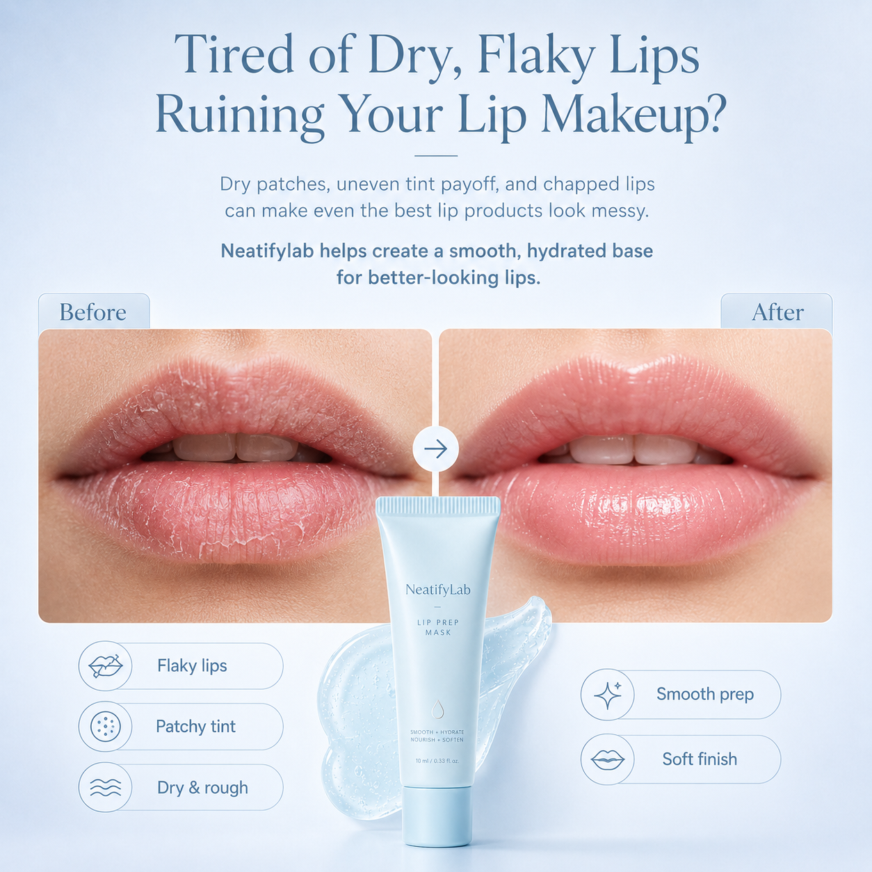 Cooling Peel-Off Lip Prep Mask, 10-Minute Smooth Hydrating Lip Mask