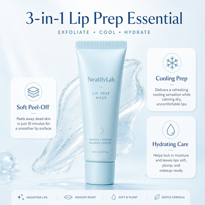Cooling Peel-Off Lip Prep Mask, 10-Minute Smooth Hydrating Lip Mask