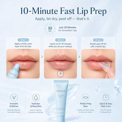 Cooling Peel-Off Lip Prep Mask, 10-Minute Smooth Hydrating Lip Mask