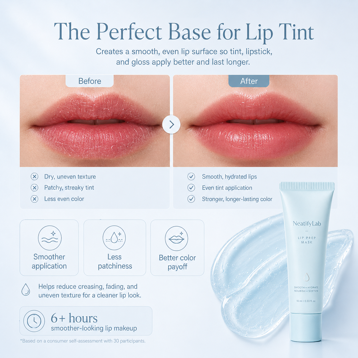 Cooling Peel-Off Lip Prep Mask, 10-Minute Smooth Hydrating Lip Mask