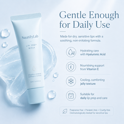Cooling Peel-Off Lip Prep Mask, 10-Minute Smooth Hydrating Lip Mask