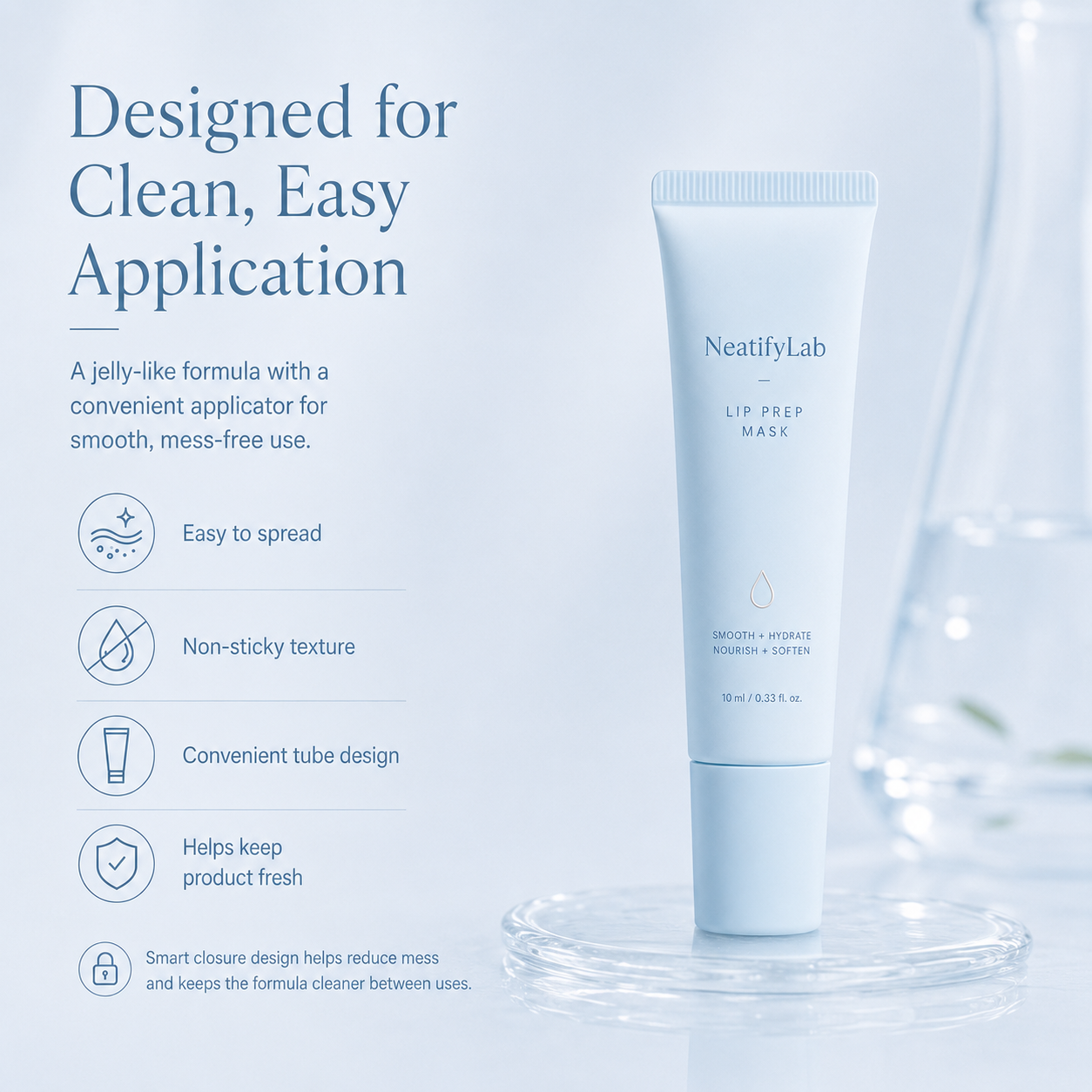 Cooling Peel-Off Lip Prep Mask, 10-Minute Smooth Hydrating Lip Mask