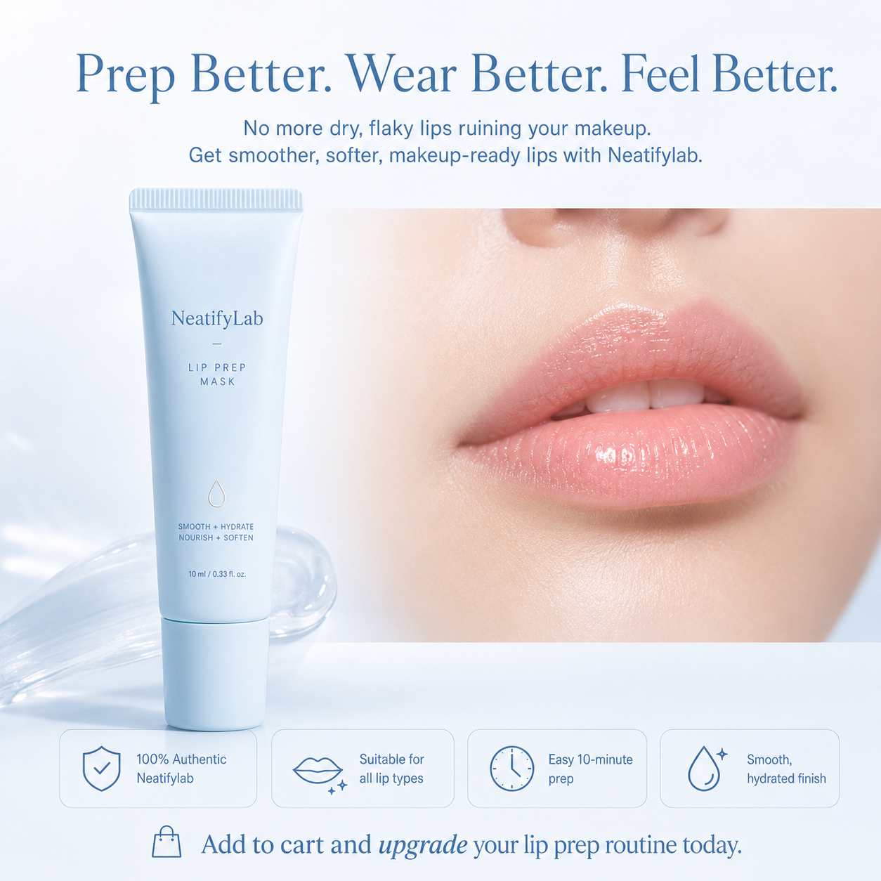 Cooling Peel-Off Lip Prep Mask, 10-Minute Smooth Hydrating Lip Mask